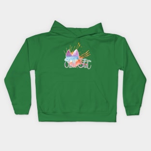 Chill Shit Stingray Watercolor Vibe Kids Hoodie